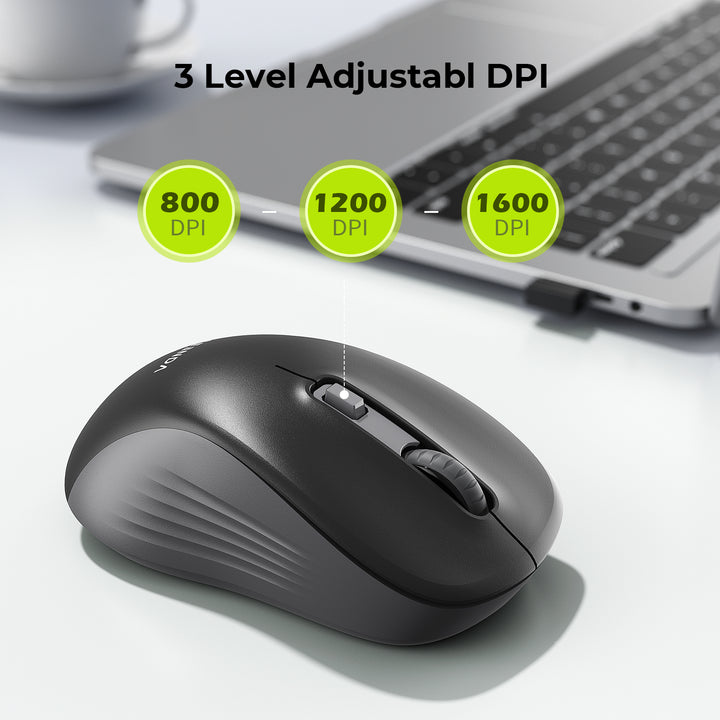 3 Level Adjustable DPI, 800DPI-1200DPI-1600DPI