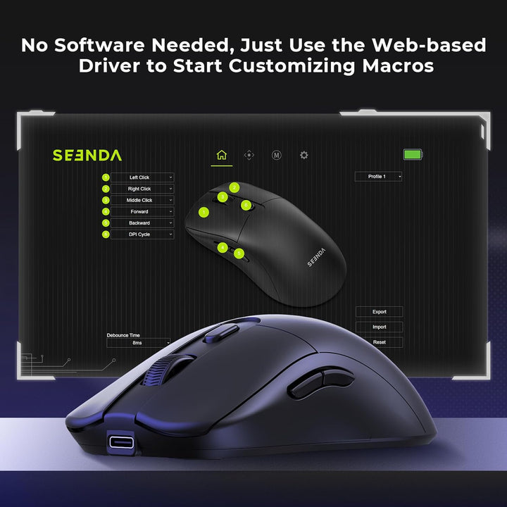No Software Needed,Just Use the Web-based, Driver to Start Customizing Macros
