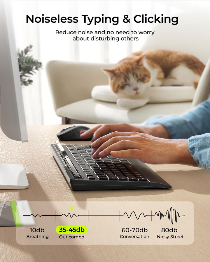 Noiseless Typing & Clicking, Reduce noise and no need to worryabout disturbing others