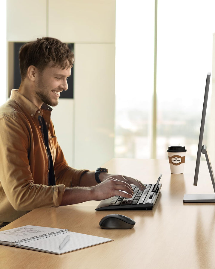 Workplace of SEENDA COE201 | Bluetooth Keyboard and Mouse Combo