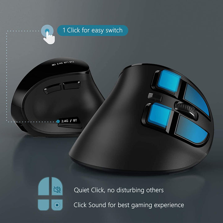  Buy Vertical Wireless Mouse Rechargeable Ergonomic