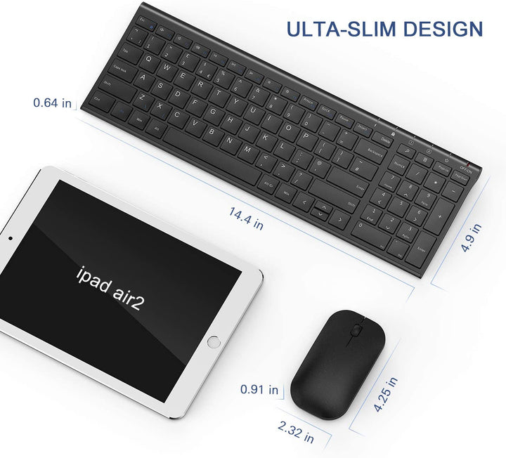 WGJP-031B Wireless Ultra Slim Keyboard Mouse Combo